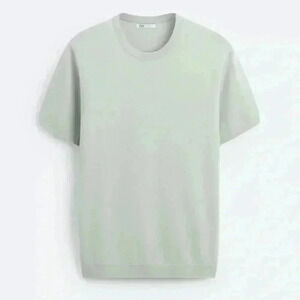 Zara round neck short sleeve men’s tee shirt size Small ribbed neck